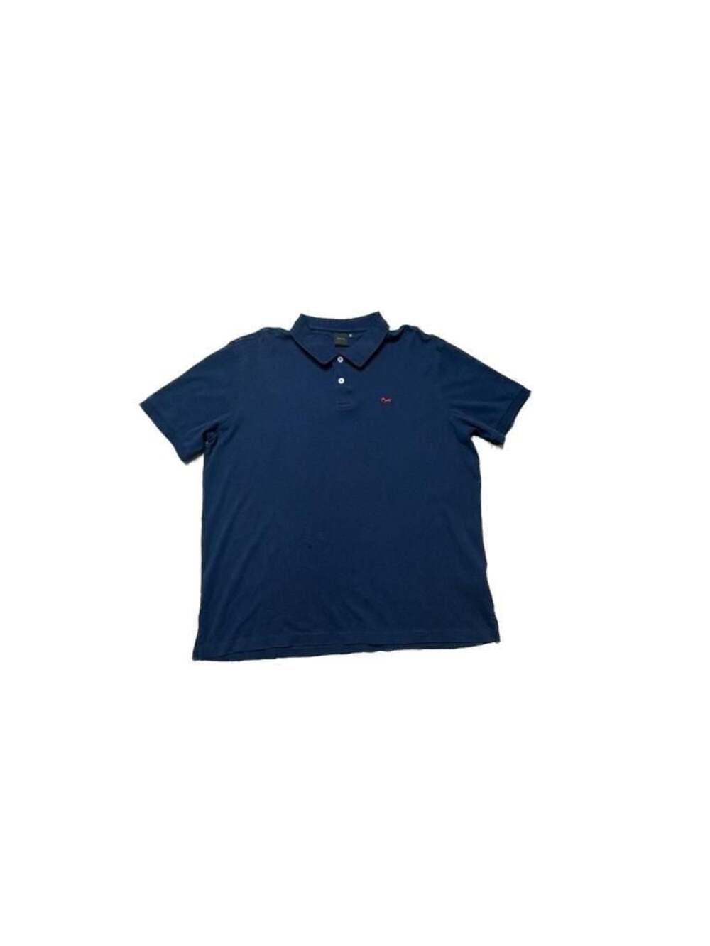 Arturo Calle Men's Navy Blue Polo Shirt with Red Logo